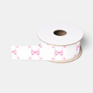 Ruban Gros-grain Aquarelle - Bords roses