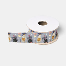 Ruban Gros-grain Aquarelle Champagne français