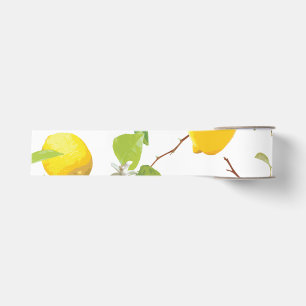 Ruban Gros-grain Aquarelle Citron & Feuilles 2