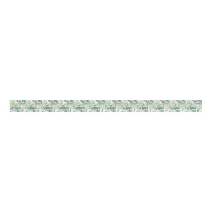 Ruban Gros-grain Aquarelle feuilles tropicales