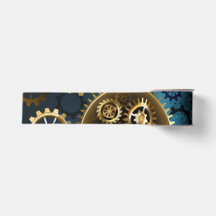 Ruban Gros-grain Arrière - plan turquoise à vapeur avec Gears