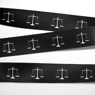 Ruban Gros-grain Balances de justice noir