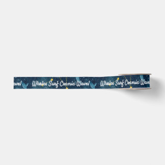 Ruban Gros-grain Baleines Surf Vagues cosmiques Design Constellatio