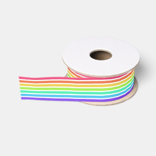Ruban Gros-grain Bandes arc-en-ciel lumineuses