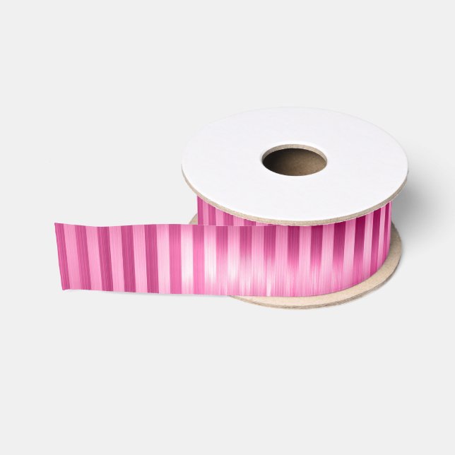 Ruban Gros-grain Bandes roses chaudes (Bobine)