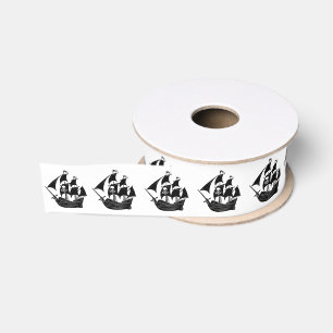 Ruban Gros-grain Bateau de pirates noirs Crossbones do-it-yourself 
