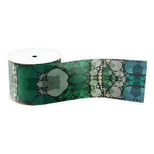 Ruban Gros-grain Beau motif abstrait fou