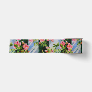 Ruban Gros-grain Beau rose, roses rouges, aquarelle florale