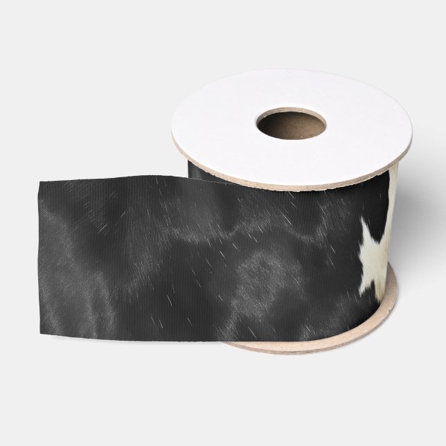 Ruban Gros-grain Black Gold Western Cowhide (Bobine)