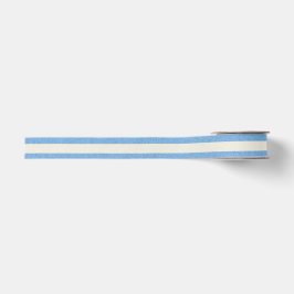 Ruban Gros-grain Bleu et blanc barrés