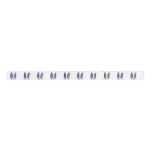 Ruban Gros-grain Bluebonnets Fleurs Bleues Texas Texan Floral