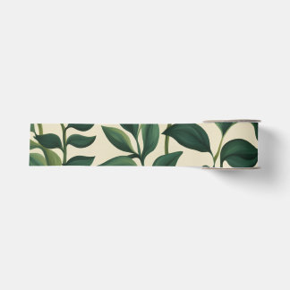 Ruban Gros-grain Botanical green leaves