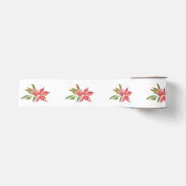 Ruban Gros-grain Bouquet de fleurs d'aquarelle avec accents or