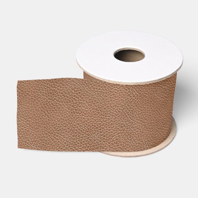 Ruban Gros-grain Brun naturel en cuir de Faux (Bobine)