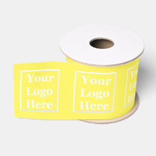 Ruban Gros-grain Business Yellow Votre logo ici Modèle