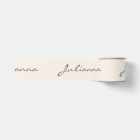 Calligraphie moderne minimaliste nom ivoire crème