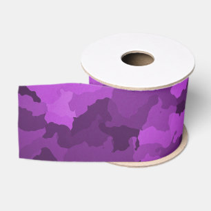 Ruban Gros-grain Camo pourpre