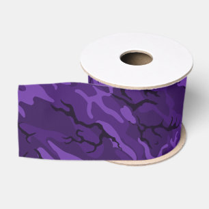Ruban Gros-grain Camo pourpre foncé
