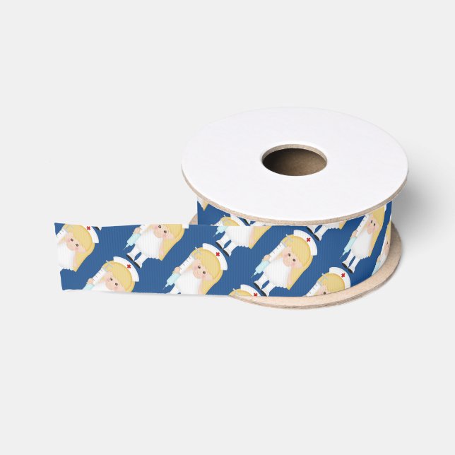 Ruban Gros-grain Carton infirmière amusant ruban cadeau (Bobine)