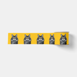 Ruban Gros-grain Chat aux yeux verts