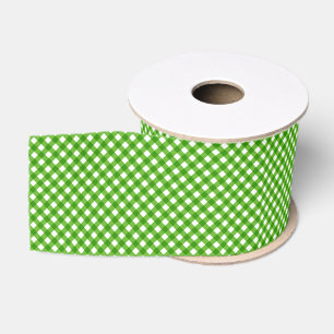 RUBAN GROS-GRAIN CHEX 2 PISCINE VERTE EN RIBBON