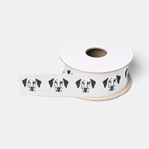 Ruban Gros-grain Chien Dalmatien à poitrine noire