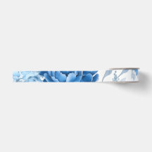 Chinoiserie Blue Wild Fleur Grosgrain Ribbon