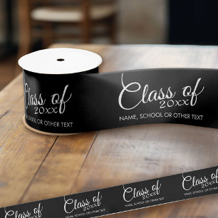 Ruban Gros-grain Classe avec année personnalisée et lycée