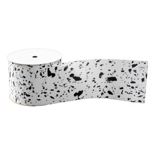 Ruban Gros-grain Classé en marbre noir Terrazzo
