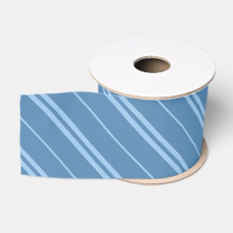 Ruban Gros-grain Classique Clair Bleu foncé Stripes Motif