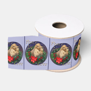 Ruban Gros-grain Cocker Spaniel Christmas