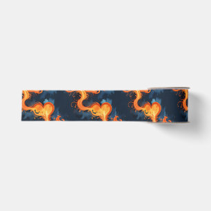 Ruban Gros-grain Cœur de Flammes Feu & Cieux