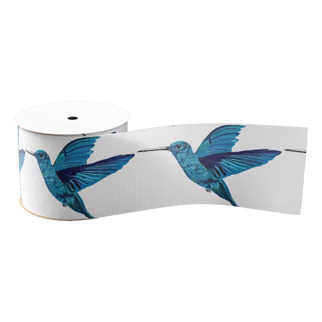 Ruban Gros-grain Colibri bleu (Bobine)