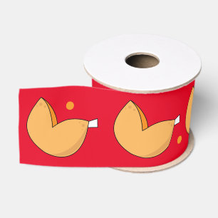 Ruban Gros-grain Cookie de chance motif chanceux chinois