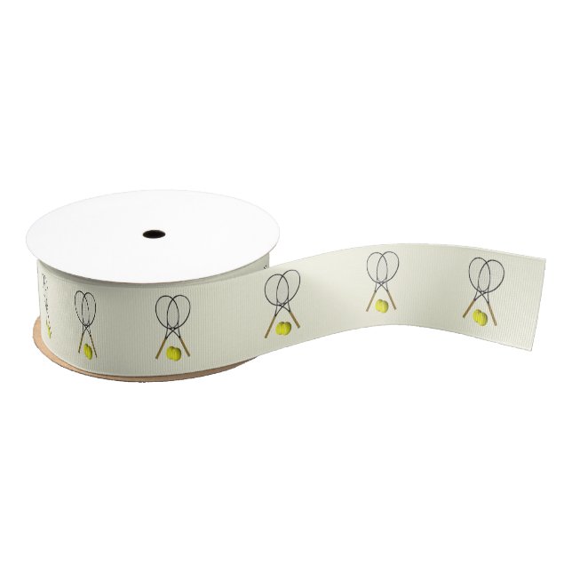 Ruban Gros-grain Crème double de tennis (Bobine)