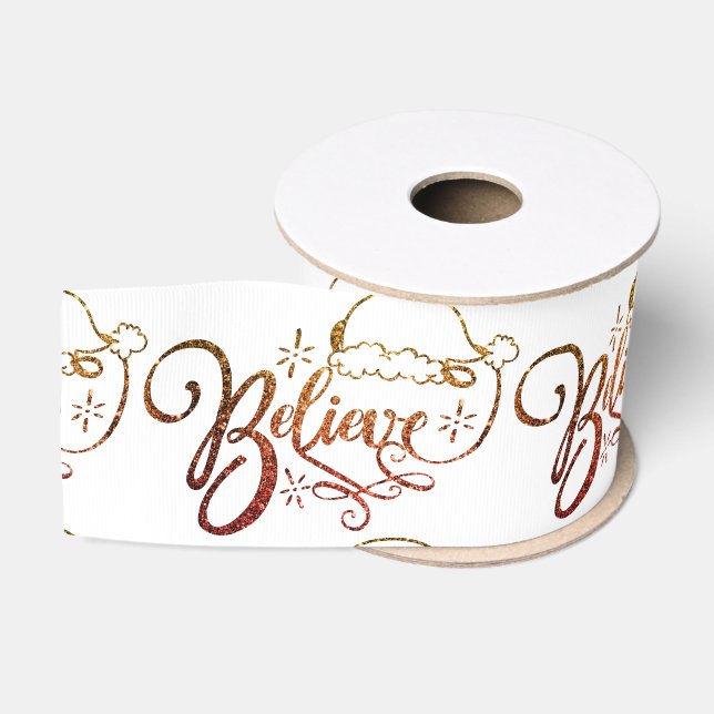 Ruban Gros-grain Croyez le Père Noël (Bobine)