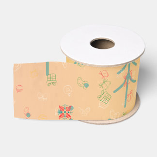 Ruban Gros-grain Cute Yellow Christmas