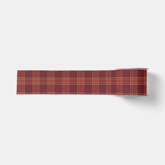 Ruban Gros-grain Dark Red Tartan Plaid