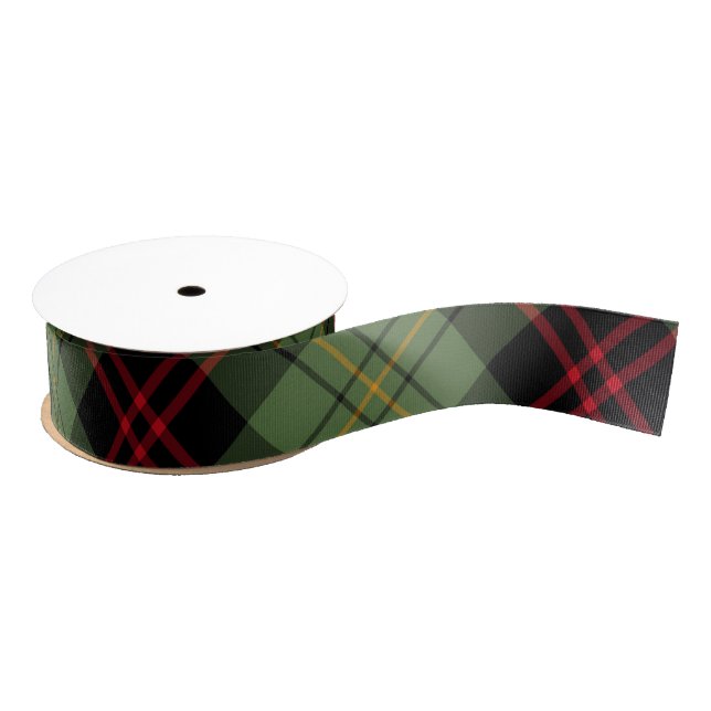 Ruban Gros-grain Diagonale verte rouge Plaid 1,5 Pouce (Bobine)