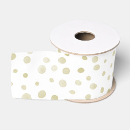 Ruban Gros-grain Dots d'aquarelle Gold Confetti