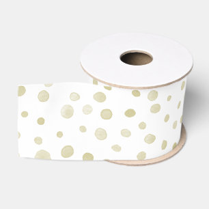 Ruban Gros-grain Dots d'aquarelle Gold Confetti