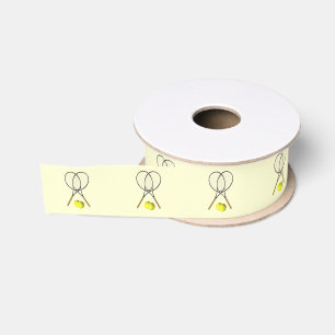 Ruban Gros-grain Doubles de tennis Jaune Grosgrain