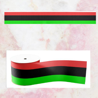 Ruban Gros-grain Drapeau afro-américain totalement