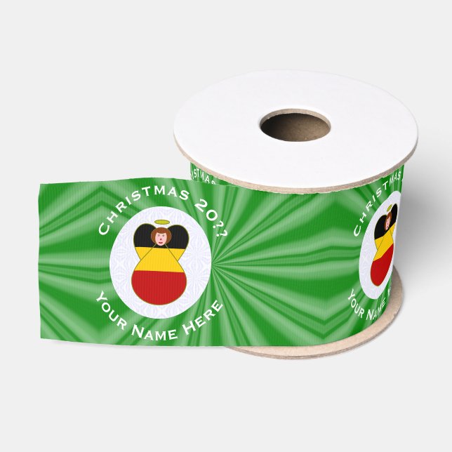Ruban Gros-grain Drapeau allemand Ange de Noël Personnaliser (Bobine)