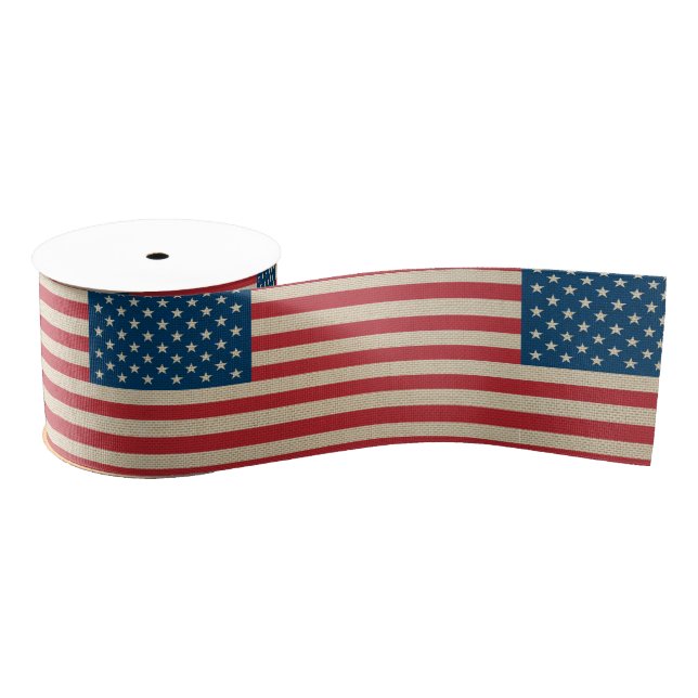 Ruban Gros-grain Drapeau américain (Bobine)