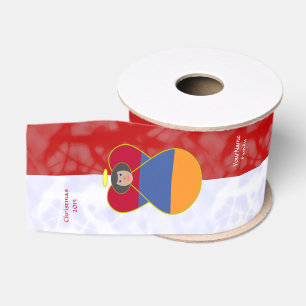 Ruban Gros-grain Drapeau d'ange arménien rouge blanc texte personna
