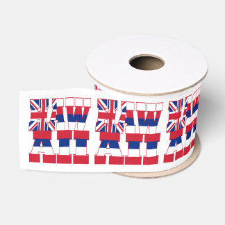 Ruban Gros-grain Drapeau de l'État d'Hawaii patriotique