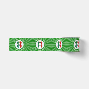 Ruban Gros-grain Drapeau de Noël de l'ange mexicain personnalisé