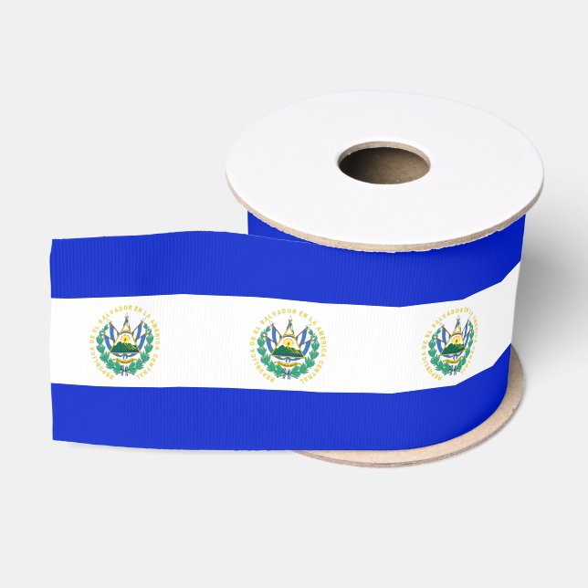 Ruban Gros-grain Drapeau El Salvador (Bobine)