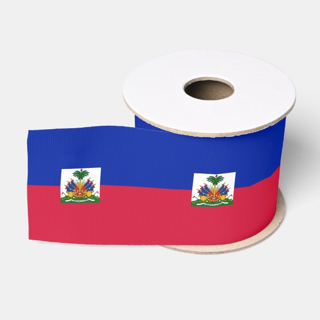 Ruban Gros-grain Drapeau haïtien & Haïti Voyage, vacances/sports (Bobine)